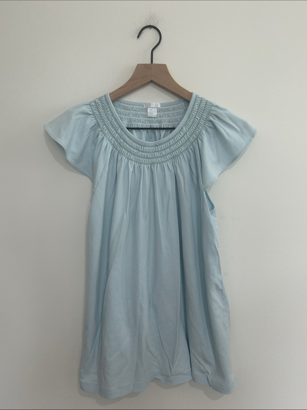 Lake Pajamas Smocked Neck Pajama Top Blue Size Medium